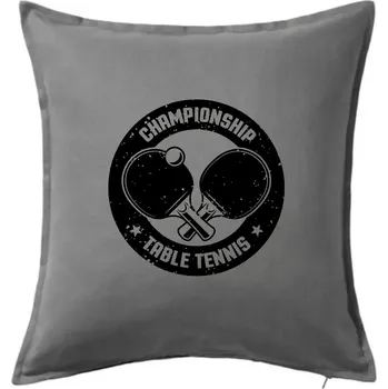 Polštář Championship Table tennis - kulatý - Polštář 50x50 - 50x50 - Pouze potah ( Tmavě šedý melír )