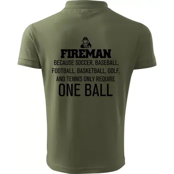 Pánská košile Fireman beacause one ball - Polokošile pánská Pique Polo 203 - 5XL ( Khaki )