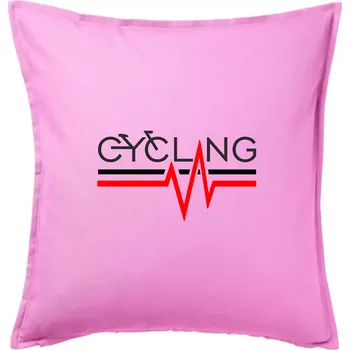 Polštář Cycling ekg - Polštář 50x50 - 50x50 - Pouze potah ( Růžová )