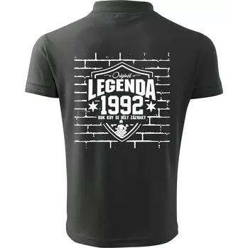 Pánská košile Zedník - legenda - 1992 - Polokošile pánská Pique Polo 203 - 5XL ( Tm. břidlice (šedozelená) )