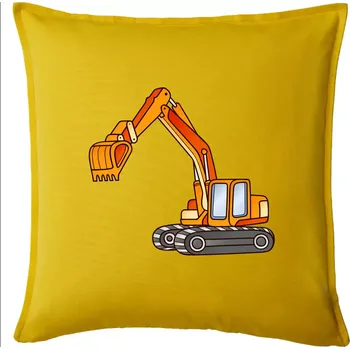 Polštář Bagr bez nápisu oranžový - Polštář 50x50 - 50x50 - Pouze potah ( Žlutá )