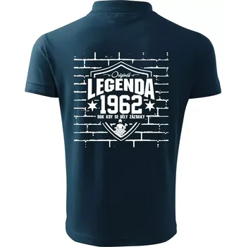 Pánská košile Zedník - legenda - 1962 - Polokošile pánská Pique Polo 203 - 4XL ( Námořní modrá (velmi tmavá - téměř černá) )