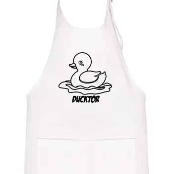 Kuchyňská zástěra Ducktor - Dětská zástěra na vaření - Univerzální velikost ( Bílá )