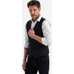 Pánská vesta OMBRE OM-BLZV-0142 BLACK L