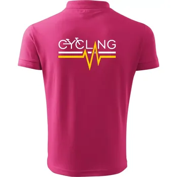 Pánská košile Cycling ekg - Polokošile pánská Pique Polo 203 - M ( Purpurová )