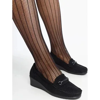 Dámské mokasíny Mokasiny Solea na klínu černé, 38 i240_207416_2:38