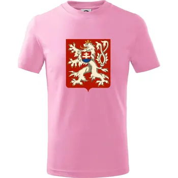 Znak malý První Republika československá 1918–1920 - Tričko dětské bavlněné - 104-110cm / 3-4 roky ( Růžová )