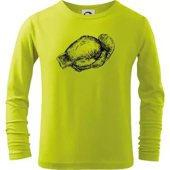 Dětská móda Rukavice kreslené na šířku - Triko dětské Long Sleeve - 158 cm/12 let ( Limetková )