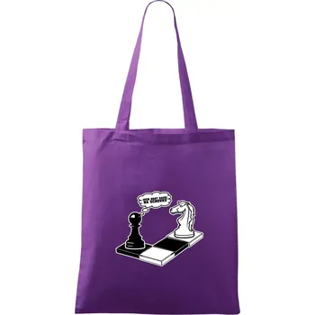 Jdem hrát radši na schovku - Taška bavlněná - 42 x 38 cm ( Fialová )