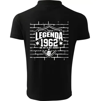 Pánská košile Zedník - legenda - 1962 - Polokošile pánská Pique Polo 203 - S ( Černá )