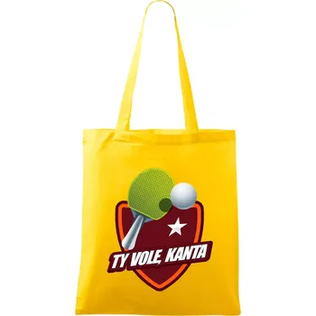 Stolní tenis - ty vole, kanta - Taška bavlněná - 42 x 38 cm ( Žlutá )