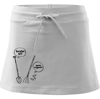 Dámská sukně Hrabe ti, už zase rejpeš - Sportovní sukně - two in one - L ( Bílá )