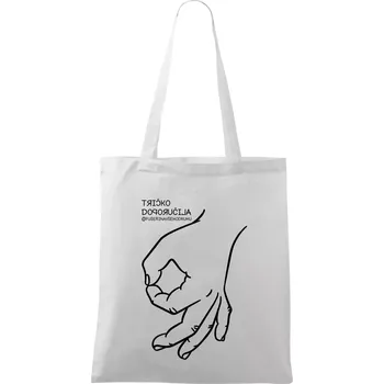 Tričko doporučila fuserinavsehodruhu - Taška bavlněná - 42 x 38 cm ( Bílá )