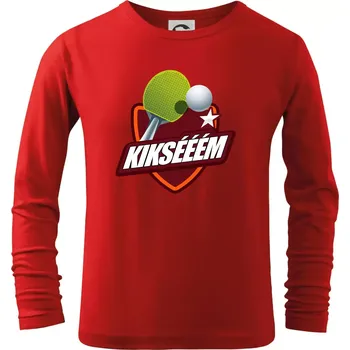 Chlapecké tričko Stolní tenis - Kiksééém - Triko dětské Long Sleeve - 158 cm/12 let ( Červená )