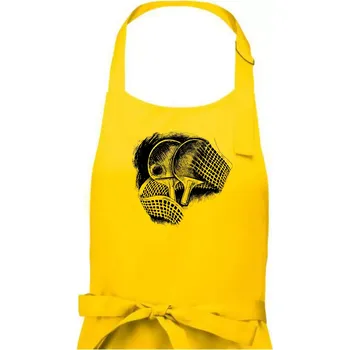 Kuchyňská zástěra Ping pong pálky a síť - Pánská zástěra na vaření - Univerzální velikost ( Žlutá )