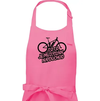 Kuchyňská zástěra Ebike plán na důchod - Dámská zástěra na vaření - Univerzální velikost ( Růžová )