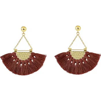 Náušnice Flamenco Mystique Obručkové náušnice se střapcem K646BOR – Stylový doplněk pro každou příležitost