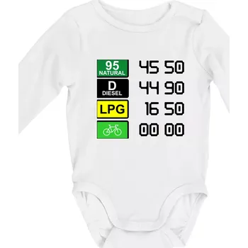 Kojenecký body Kolo je eko ceny - Body kojenecké s dlouhým rukávem - Dlouhý r. do 3 měs ( Bílá )