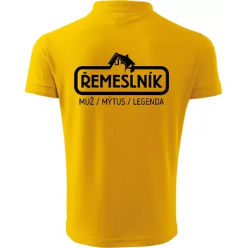 Pánská košile Řemeslník - muž mýtus legenda - Polokošile pánská Pique Polo 203 - 2XL ( Žlutá )