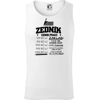 Ceník zedníka - cena za metr - Tílko pánské Core - S ( Bílá )