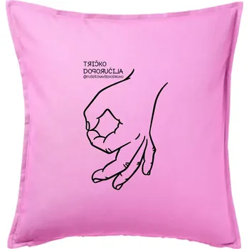 Polštář Tričko doporučila fuserinavsehodruhu - Polštář 50x50 - 50x50 - Pouze potah ( Růžová )