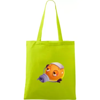 Nákupní taška Žárovka čte knihu - Taška bavlněná - 42 x 38 cm ( Limetková )