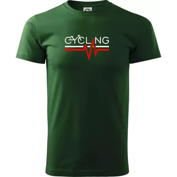 Pánské tričko Cycling ekg - Triko extra velké (5-8XL) - 7XL ( Lahvově zelená )
