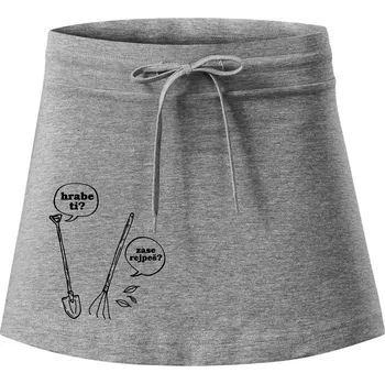 Dámská sukně Hrabe ti, už zase rejpeš - Sportovní sukně - two in one - XS ( Tmavě šedý melír )