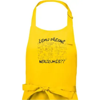 Kuchyňská zástěra Čemu přesně nerozumíš - fyzika - Pánská zástěra na vaření - Univerzální velikost ( Žlutá )