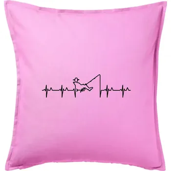 Polštář Rybář ekg - Polštář 50x50 - 50x50 - Pouze potah ( Růžová )