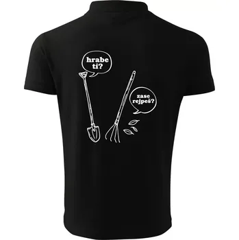 Pánská košile Hrabe ti, už zase rejpeš - Polokošile pánská Pique Polo 203 - S ( Černá )