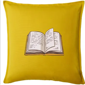 Polštář Kniha barevná otevřená - Polštář 50x50 - 50x50 - Pouze potah ( Žlutá )