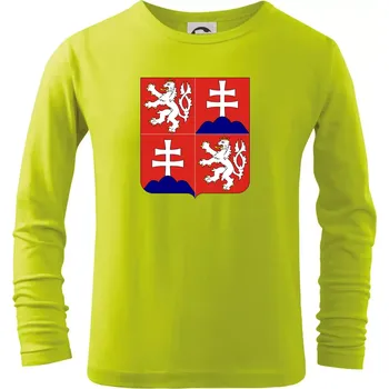 Dětská móda Znak Česká a Slovenská Federativní Republika 1990–1992 - Triko dětské Long Sleeve - 122 cm/6 let ( Limetková )