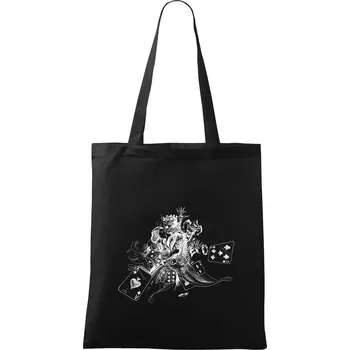 Nákupní taška Poker skica - Taška bavlněná - 42 x 38 cm ( Černá )