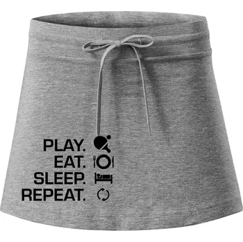 Dámská sukně Stolní tenis - eat sleep - Sportovní sukně - two in one - XL ( Tmavě šedý melír )