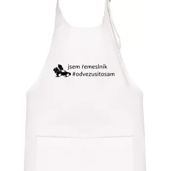 Kuchyňská zástěra Odvezu si to sám - Dětská zástěra na vaření - Univerzální velikost ( Bílá )