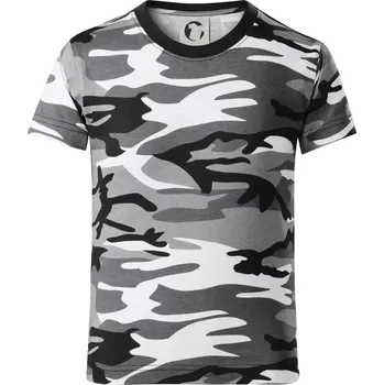 Chlapecké tričko BEZPOTISKU / bez potisku - Dětské maskáčové triko - 122 cm/6 let ( Šedý maskáč )