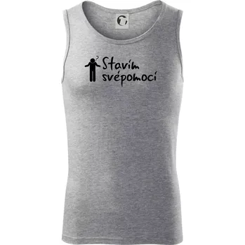 Stavím svépomocí - ikona - Tílko pánské Core - 2XL ( Tmavě šedý melír )