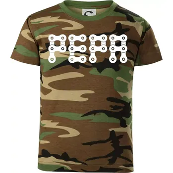 Chlapecké tričko Řetěz - Vaše jméno - Dětské maskáčové triko - 146 cm/10 let ( Hnědý maskáč )