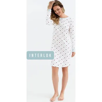 Dámské tričko Dámská puntíkovaná noční košile Cana- ecru, ecru XL i170_5902406143136