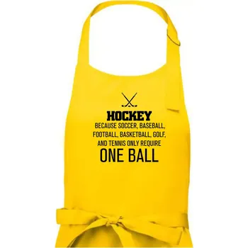 Kuchyňská zástěra Hockey - ona ball - Pánská zástěra na vaření - Univerzální velikost ( Žlutá )
