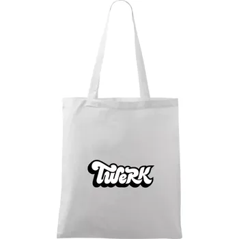 Nákupní taška Twerk - Taška bavlněná - 42 x 38 cm ( Bílá )