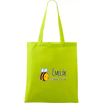 Čmelák = dobrej zvuk - Taška bavlněná - 42 x 38 cm ( Limetková )
