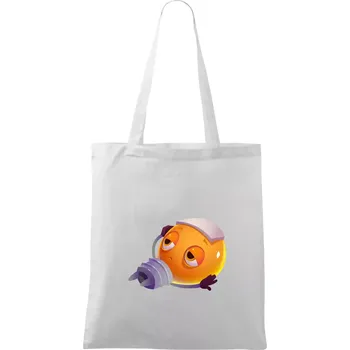 Žárovka čte knihu - Taška bavlněná - 42 x 38 cm ( Bílá )