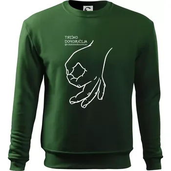 Tričko doporučila fuserinavsehodruhu - Mikina Essential dětská - 158 cm/12 let ( Lahvově zelená )