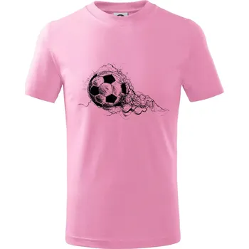 Chlapecké tričko Fotbalový míč - kresba tužkou - Tričko dětské bavlněné - 98 cm / 2 roky ( Růžová )