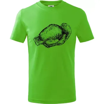 Chlapecké tričko Rukavice kreslené na šířku - Tričko dětské bavlněné - 98 cm / 2 roky ( Apple Green )