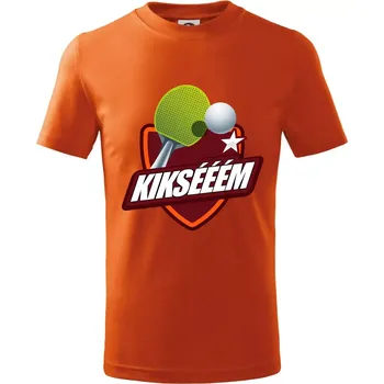 Chlapecké tričko Stolní tenis - Kiksééém - Tričko dětské bavlněné - 158 cm/12 let ( Oranžová )