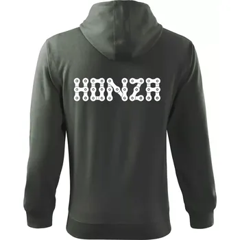 Pánská mikina Řetěz - Vaše jméno - Mikina s kapucí na zip trendy zipper - 3XL ( Tmavá břidlice (šedá se zeleným nádechem) )