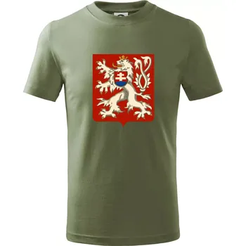 Znak malý První Republika československá 1918–1920 - Tričko dětské bavlněné - 104-110cm / 3-4 roky ( Khaki )